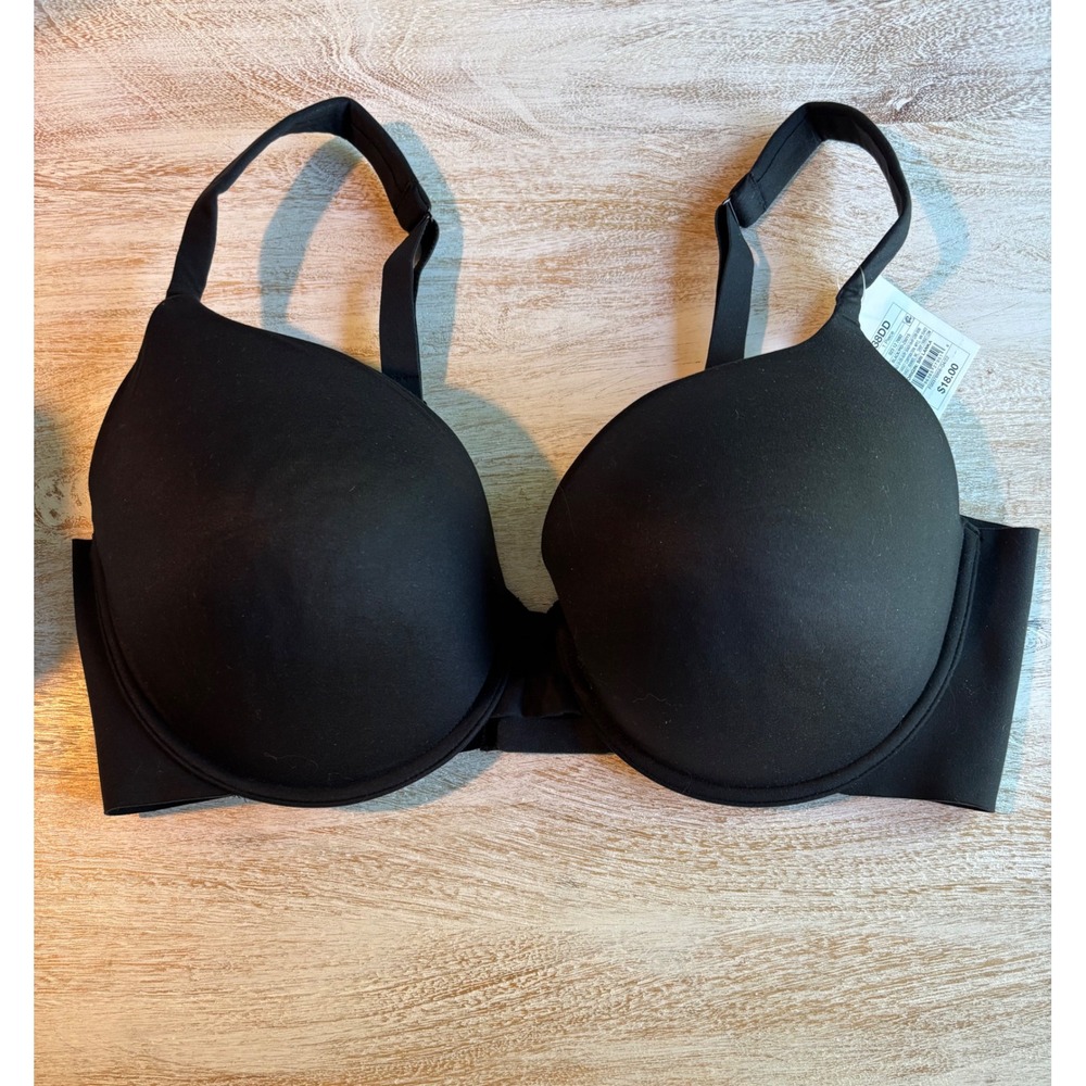 Auden 38DD Light Lift Plunge Bra Women Black NWT 38E